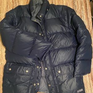 Reversible men’s snow puffer jacket